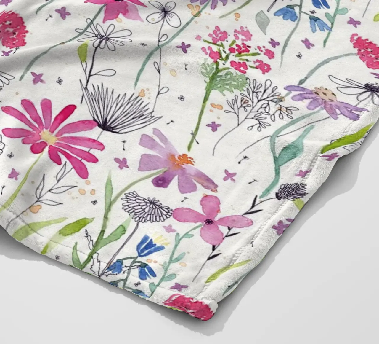 Charming Meadow fleece blanket by nicigabrieldesigns