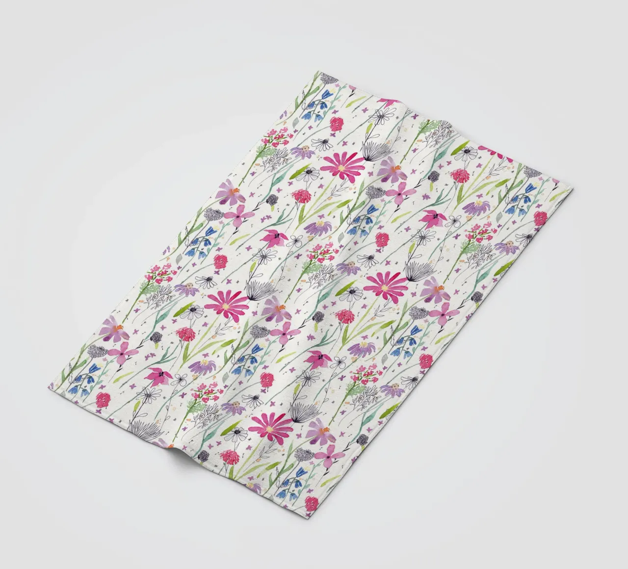 Charming Meadow fleece blanket by nicigabrieldesigns