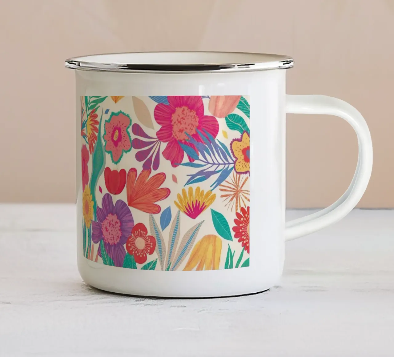 Luce esotica tazza in smalto da nicigabrieldesigns