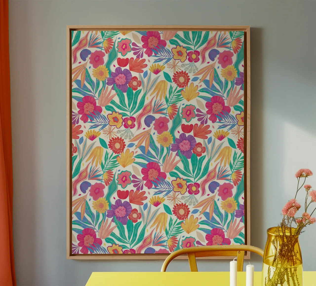 Exotic Allure light canvas with Floater frame by nicigabrieldesigns