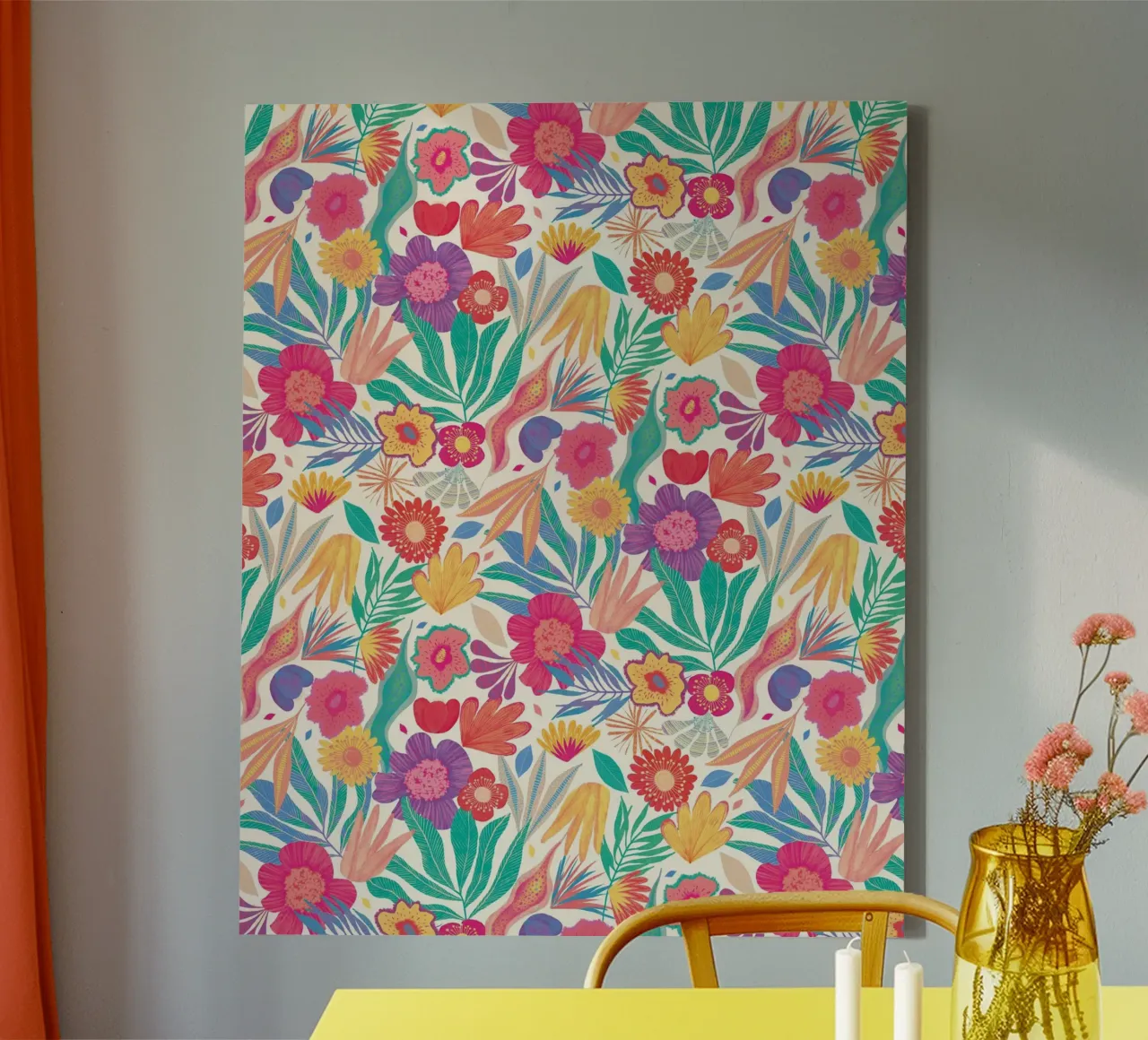 Exotic Allure light canvas with Floater frame by nicigabrieldesigns