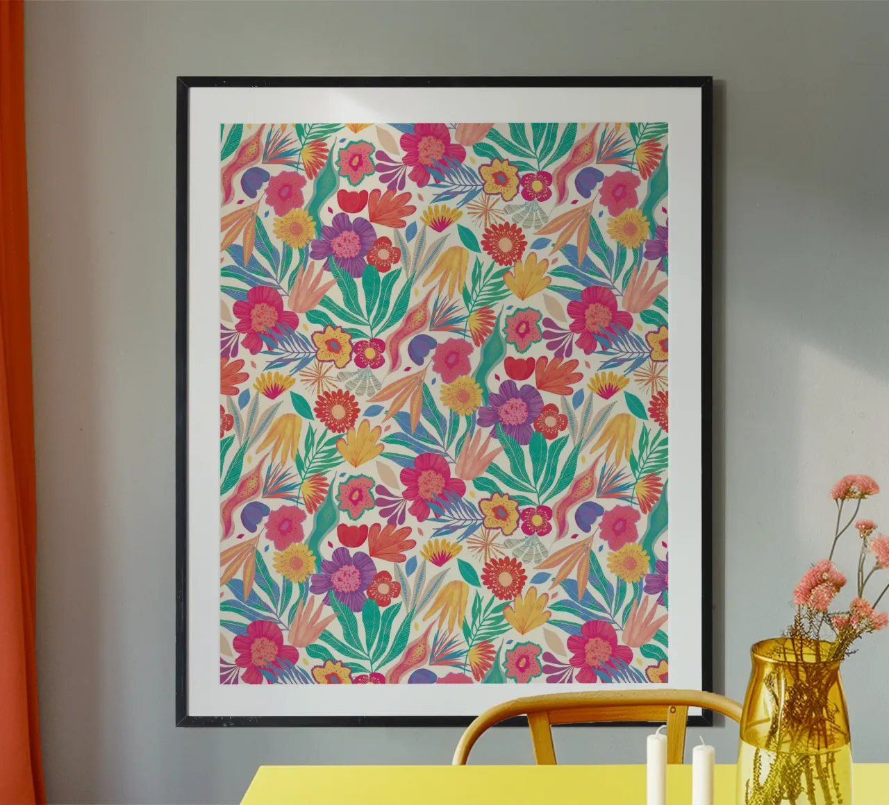 Luce esotica poster con telaio in legno da nicigabrieldesigns