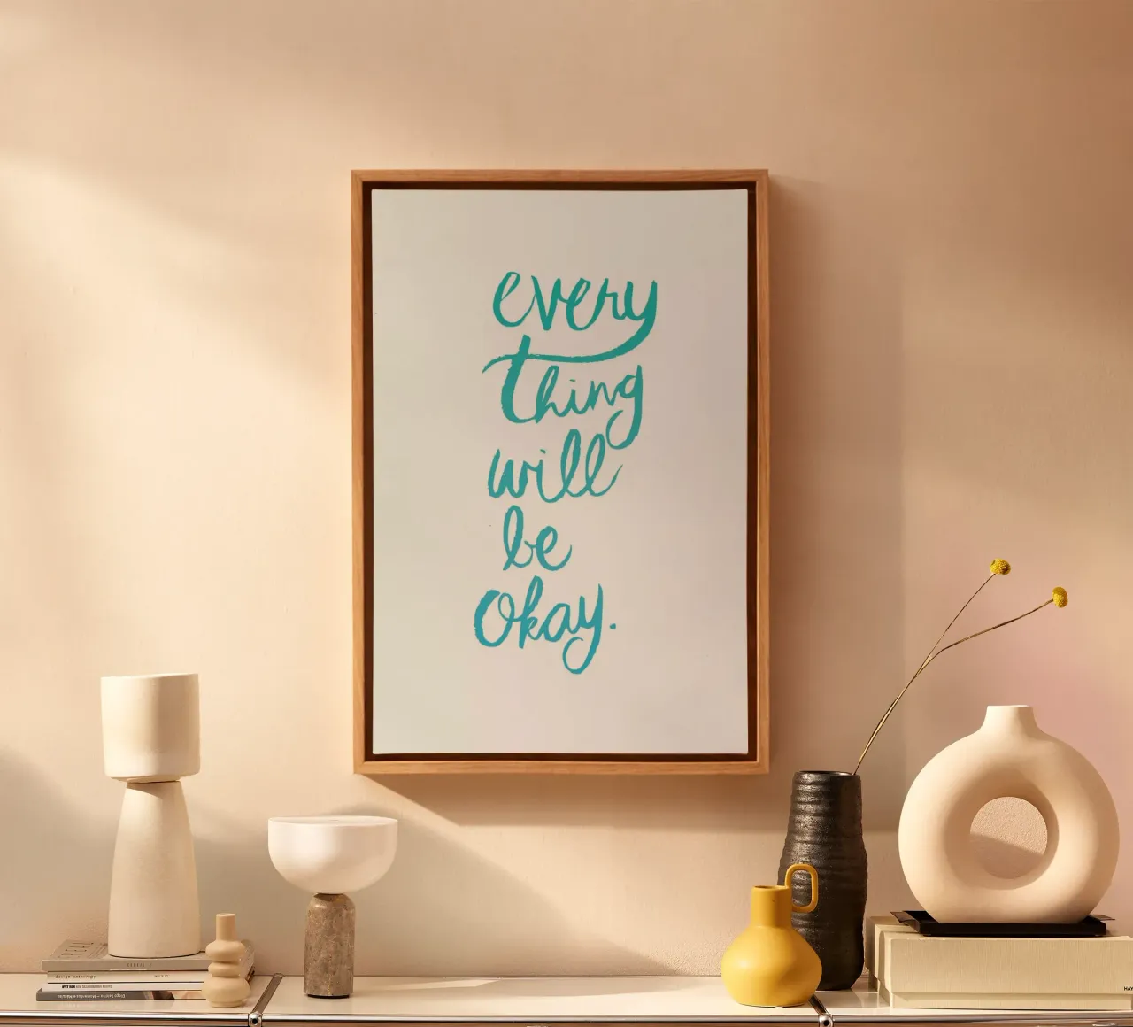 Everything is Okay tela con Cornice a cassetta da Dead Language