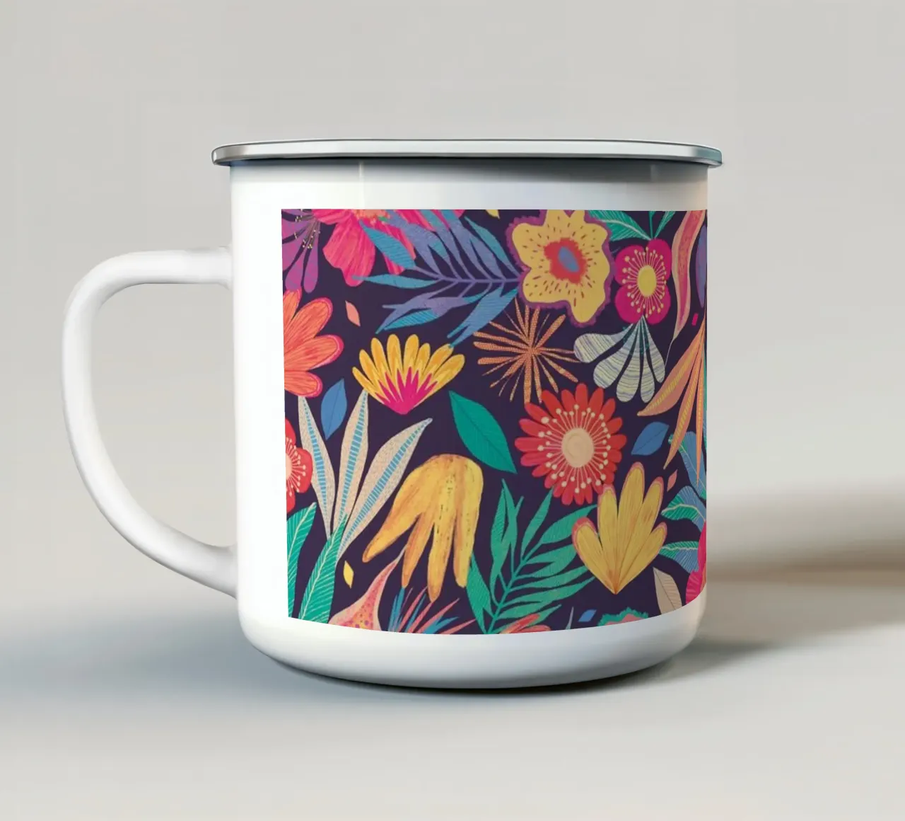 Fascino esotico tazza in smalto da nicigabrieldesigns
