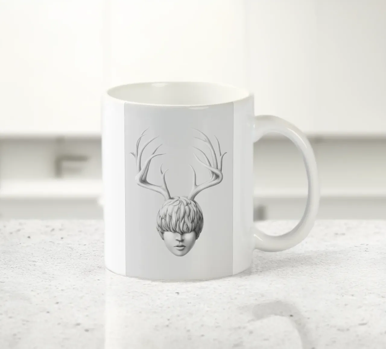 Ich wünschte, ich wäre ein Hirsch Keramik Tasse von Artascy Art
