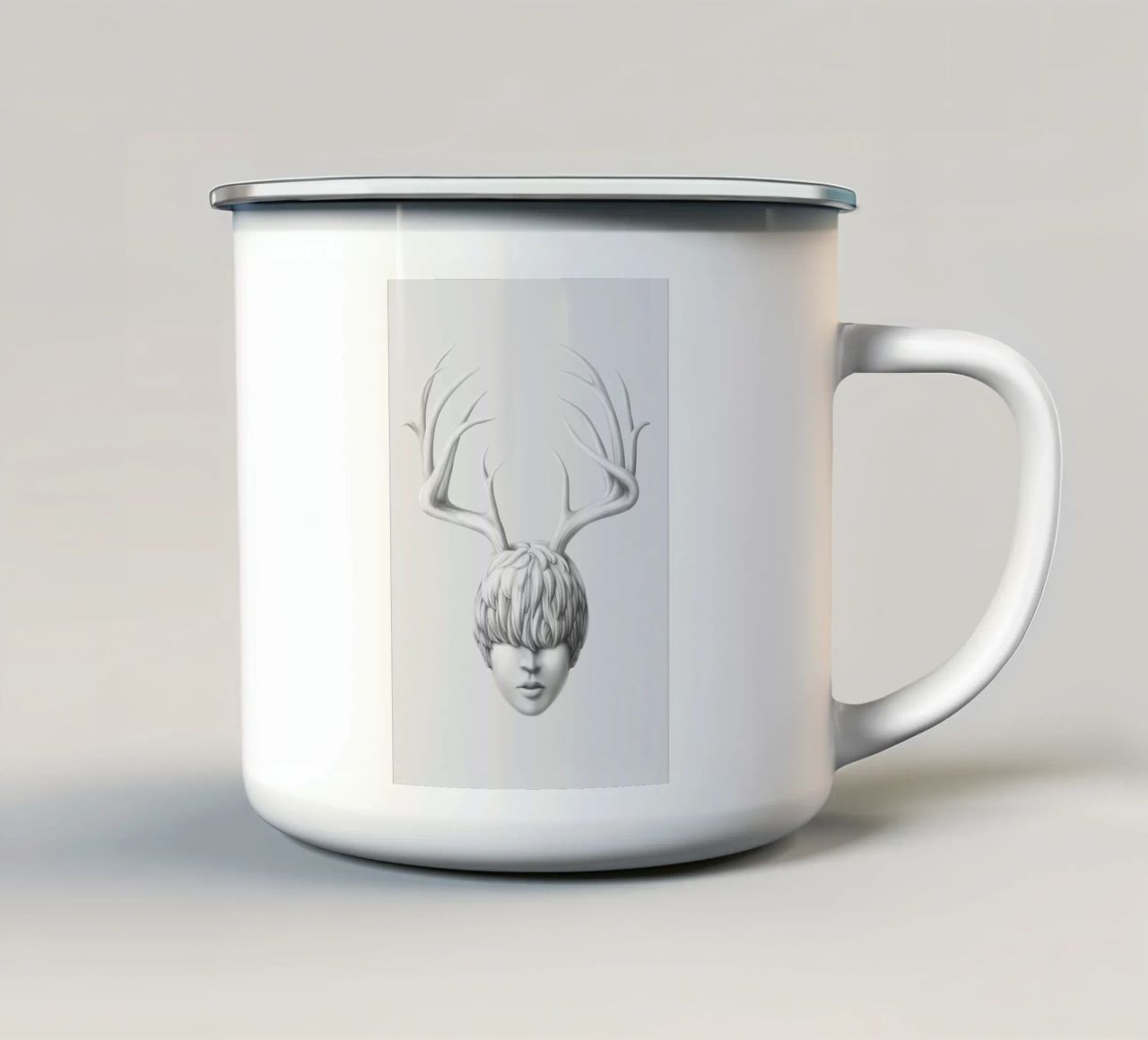 Vorrei essere un cervo tazza in smalto da Artascy Art