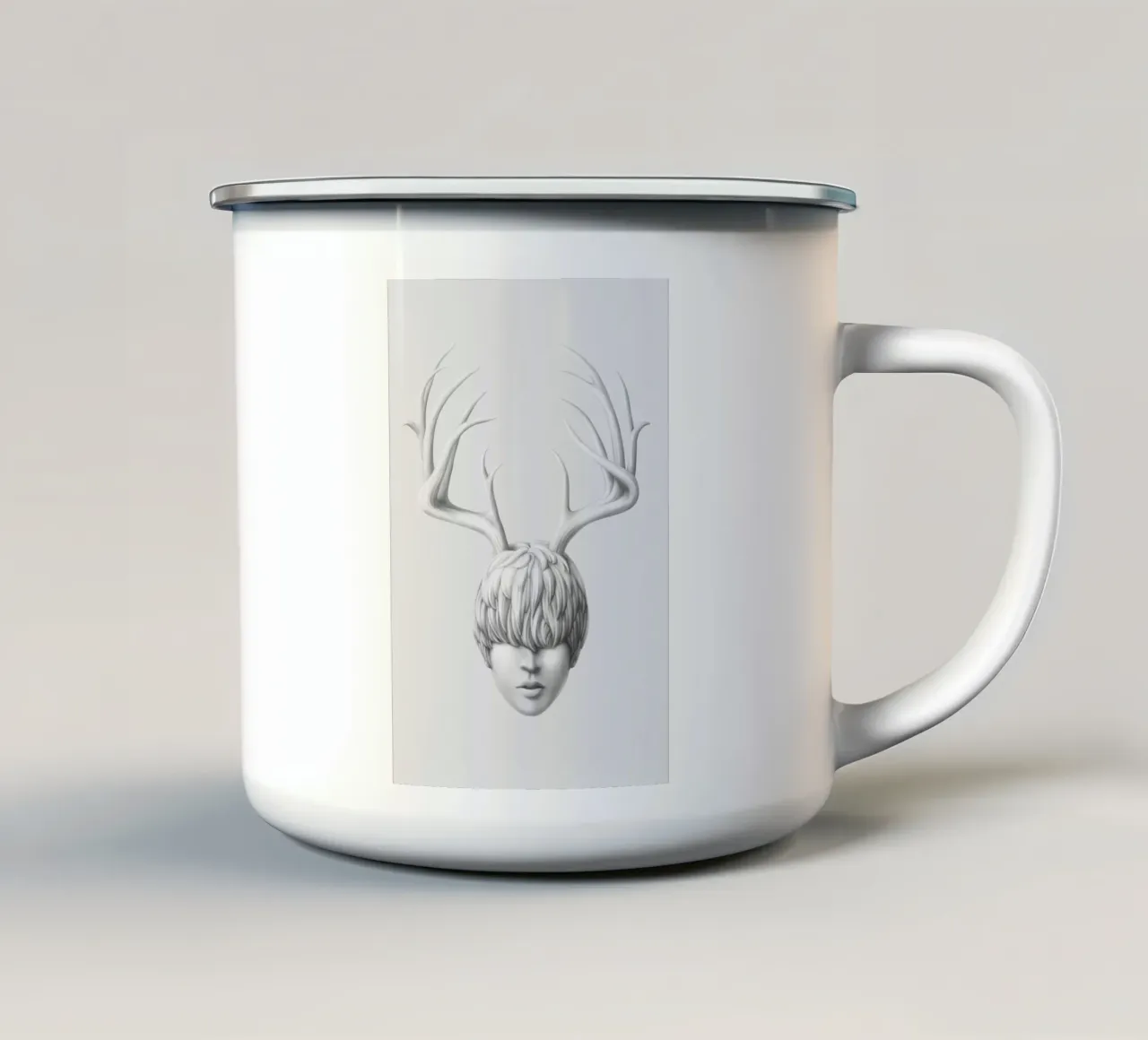 Ojalá fuera un ciervo taza de esmalte de Artascy Art
