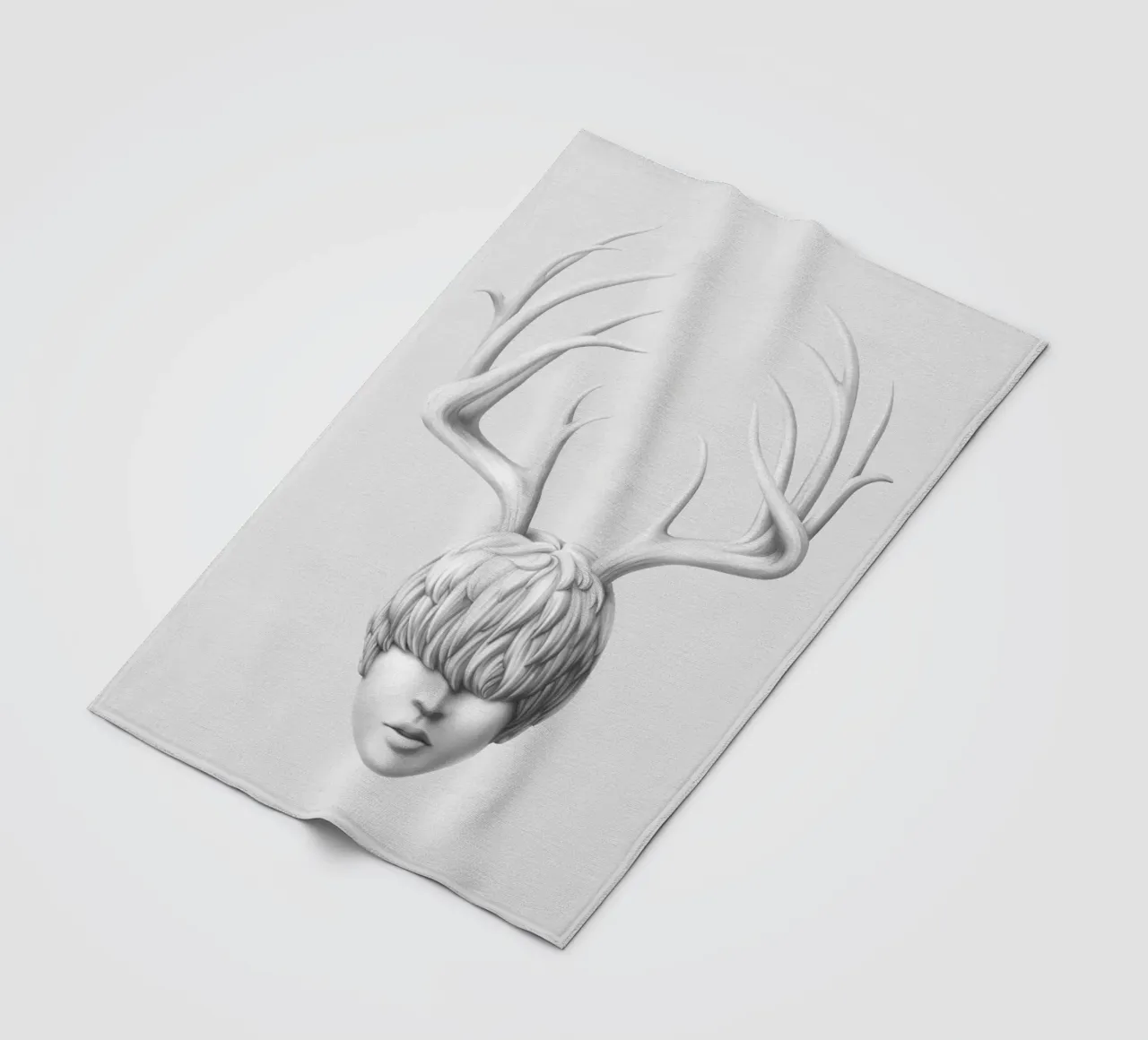 Vorrei essere un cervo coperta in pile da Artascy Art