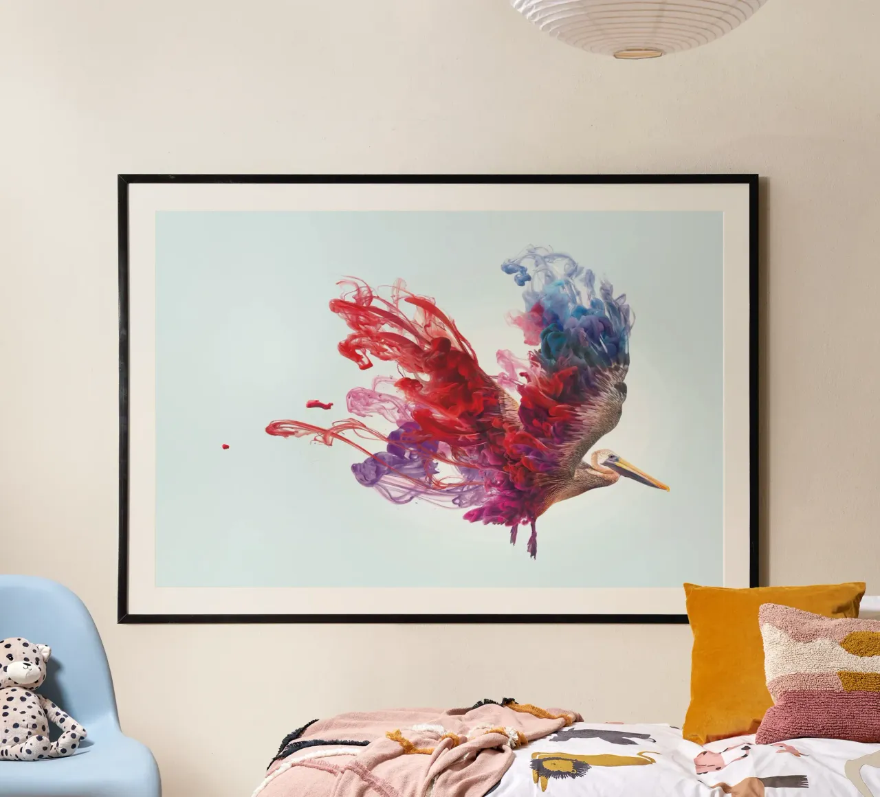 Alas inagotables poster con marco de madera de Artascy Art