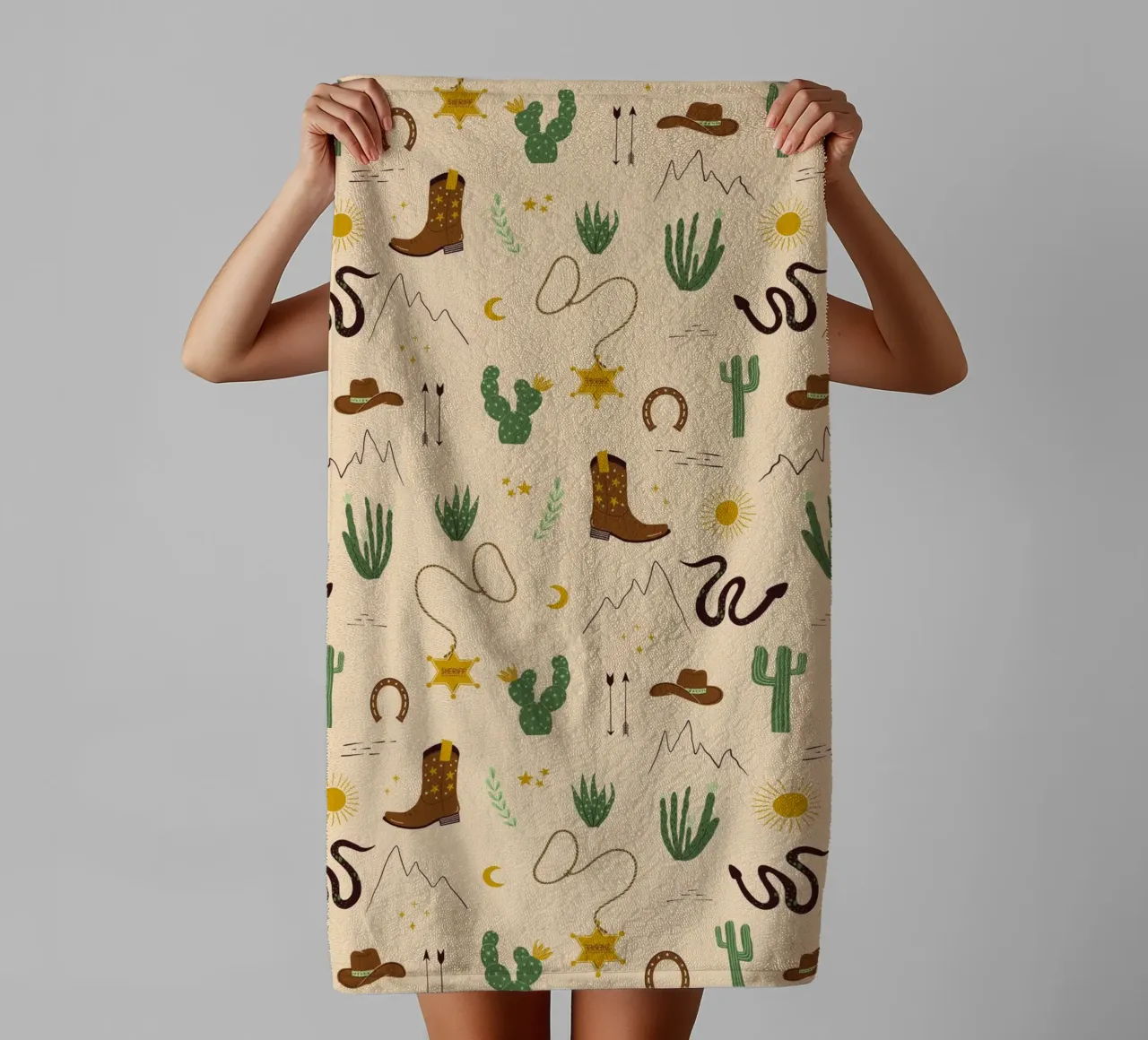 Yeehaw! asciugamano da bagno da nicigabrieldesigns