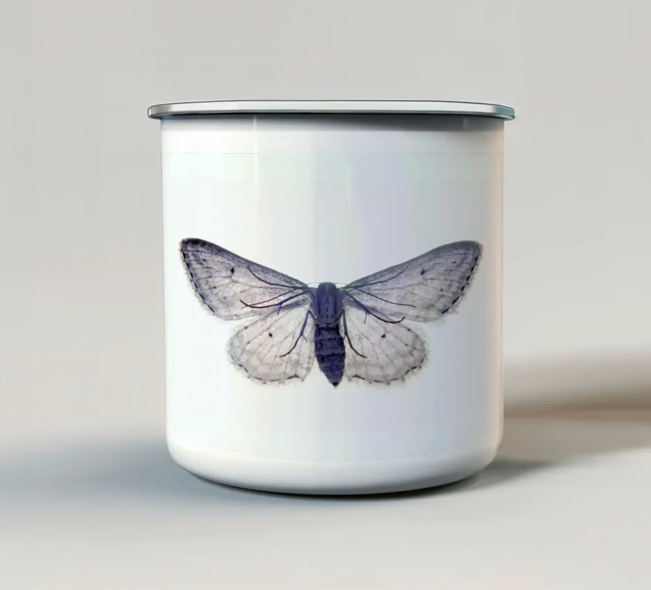 Butterfly in Blue tazza in smalto da cafelab