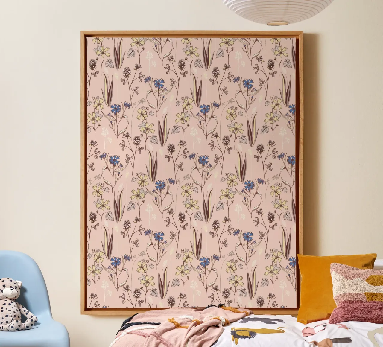Fijne wilde bloemen canvas met Baklijst van nicigabrieldesigns