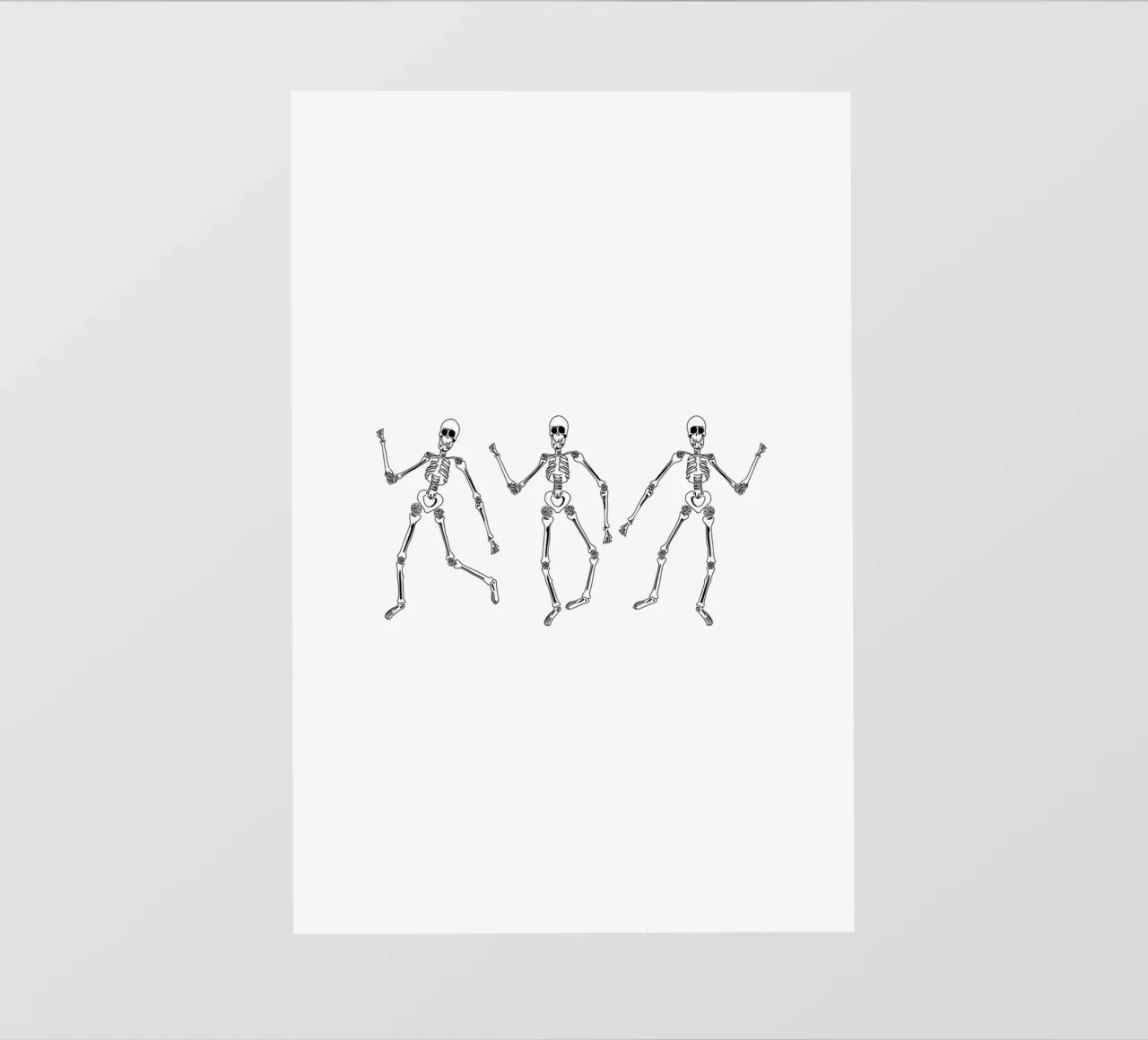Dancing Skeletons telo in pvc da anisillustration
