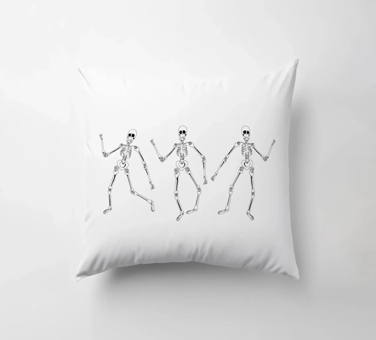 Dancing Skeletons cuscino da anisillustration