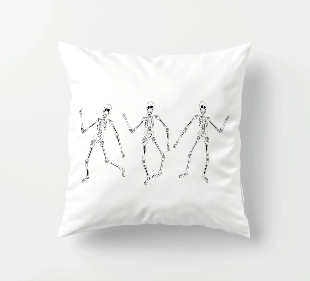 Dancing Skeletons cuscino da anisillustration