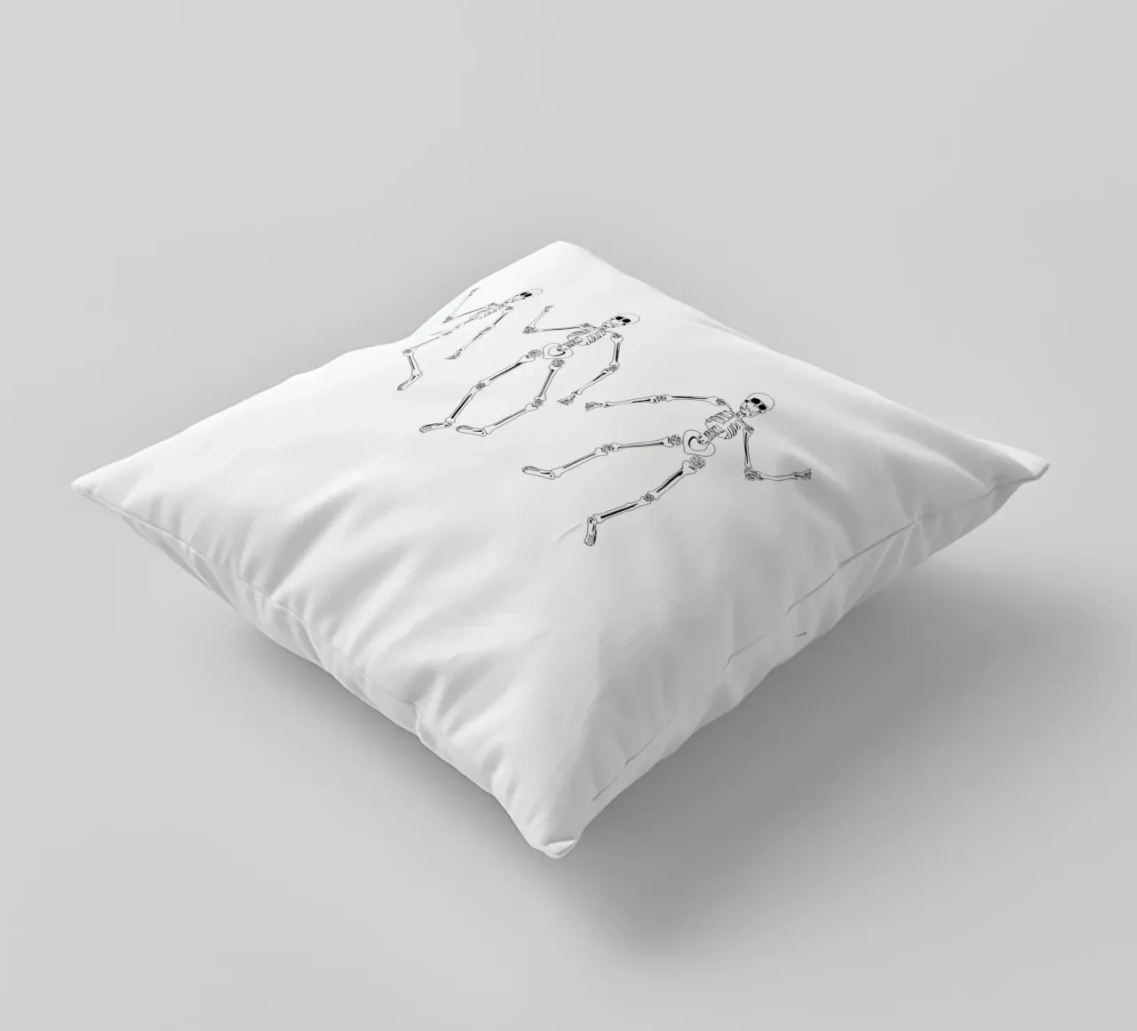 Dancing Skeletons cuscino da anisillustration