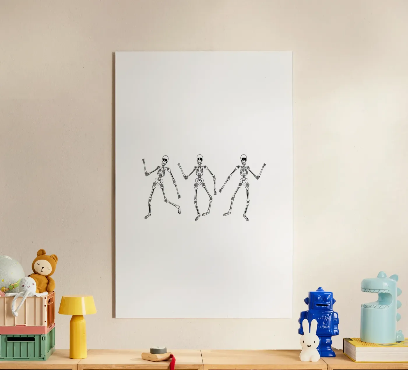 Dancing Skeletons plexiglas de anisillustration