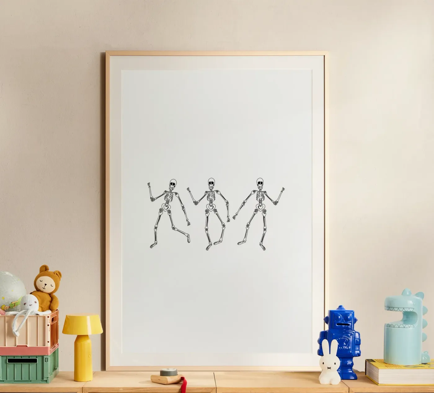 Dancing Skeletons Poster von anisillustration