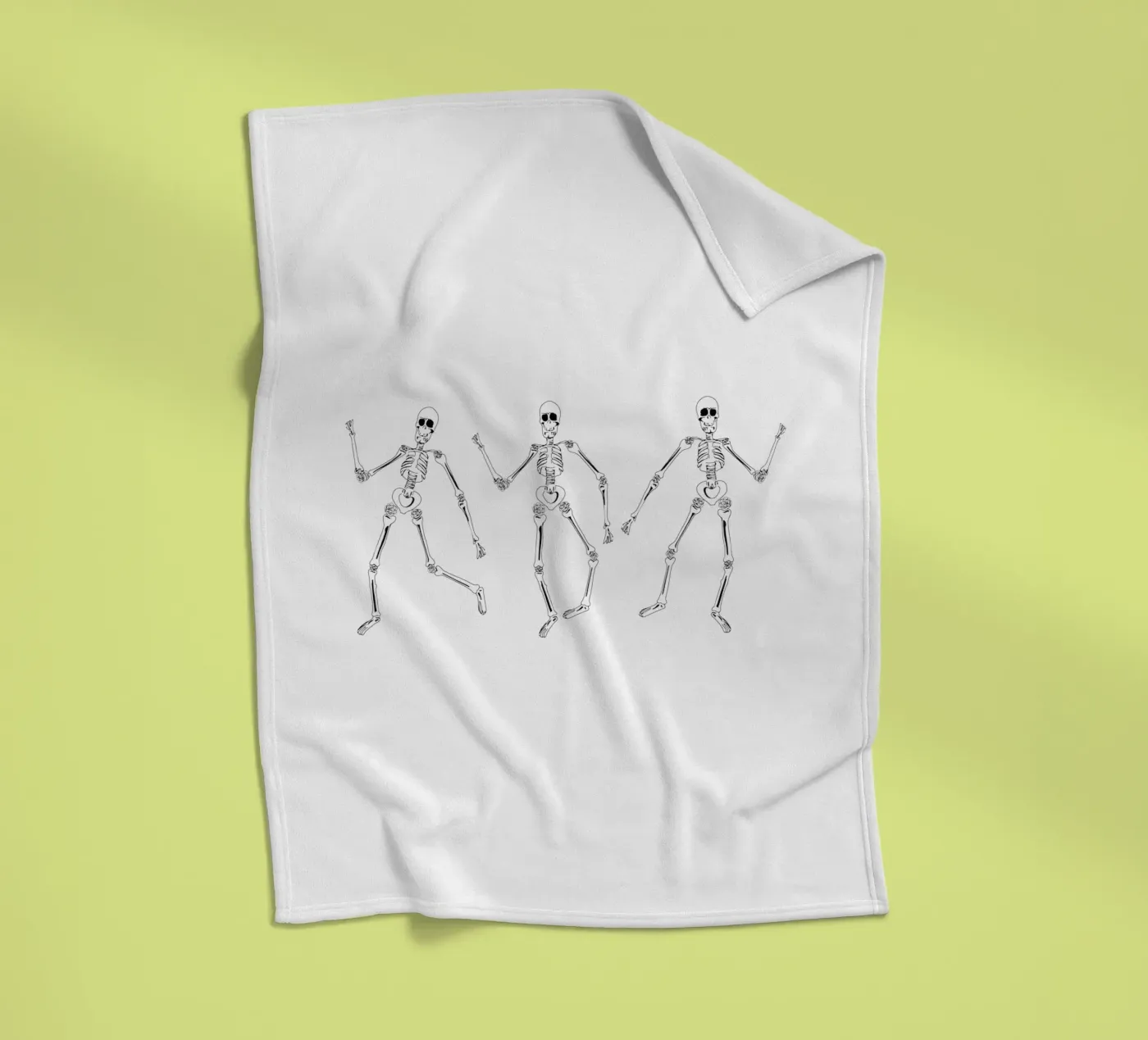 Dancing Skeletons fleece blanket by anisillustration