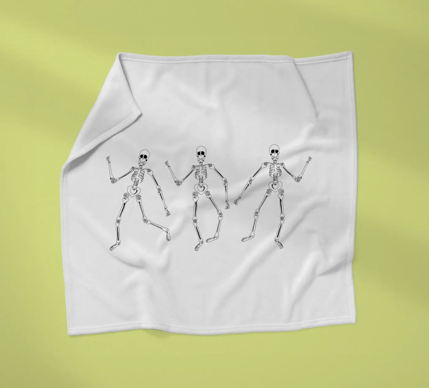 Dancing Skeletons fleece blanket by anisillustration