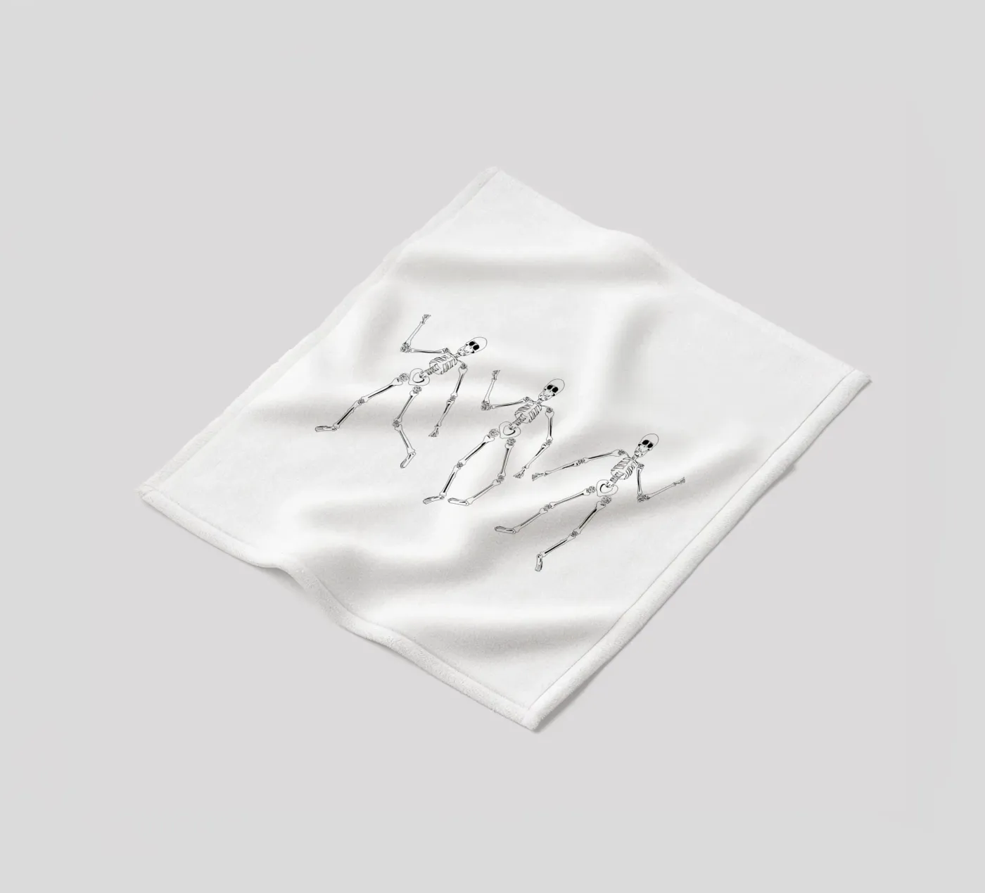 Dancing Skeletons fleece blanket by anisillustration