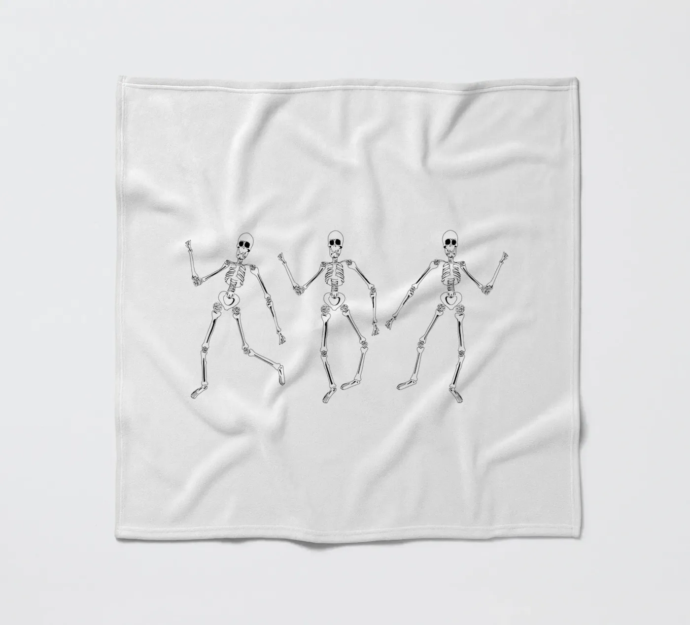 Dancing Skeletons fleece blanket by anisillustration