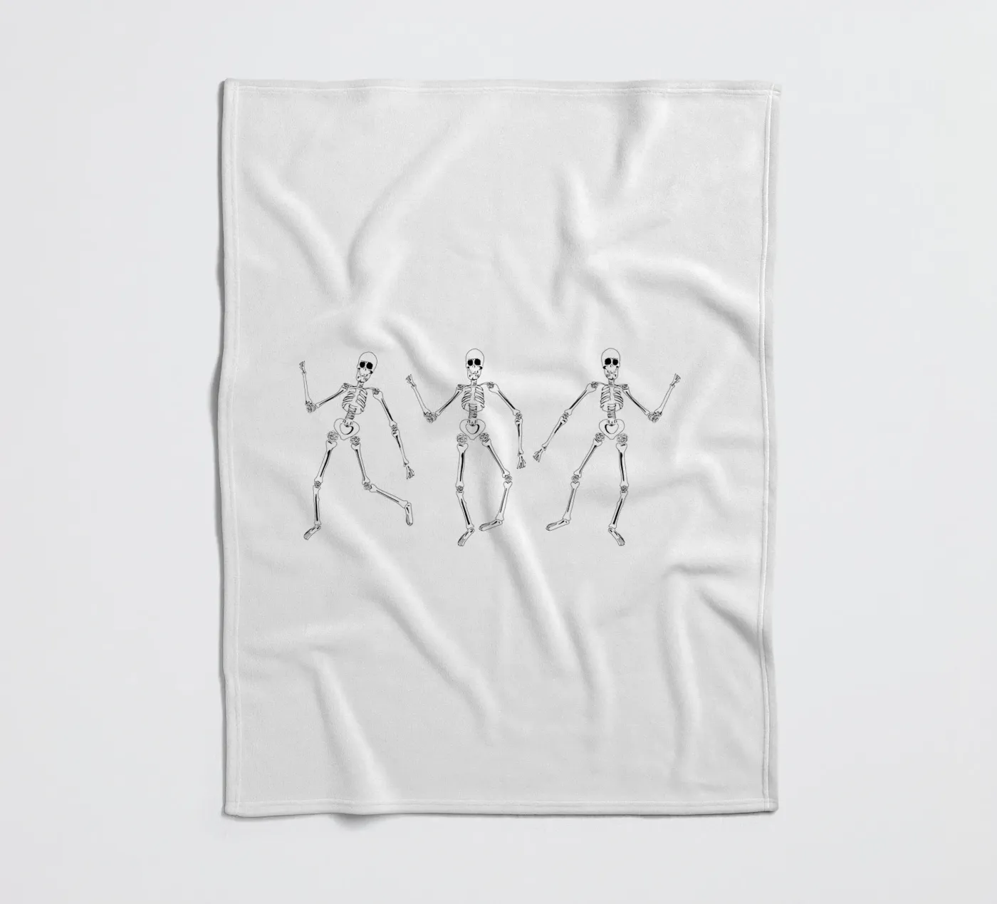 Dancing Skeletons fleece blanket by anisillustration