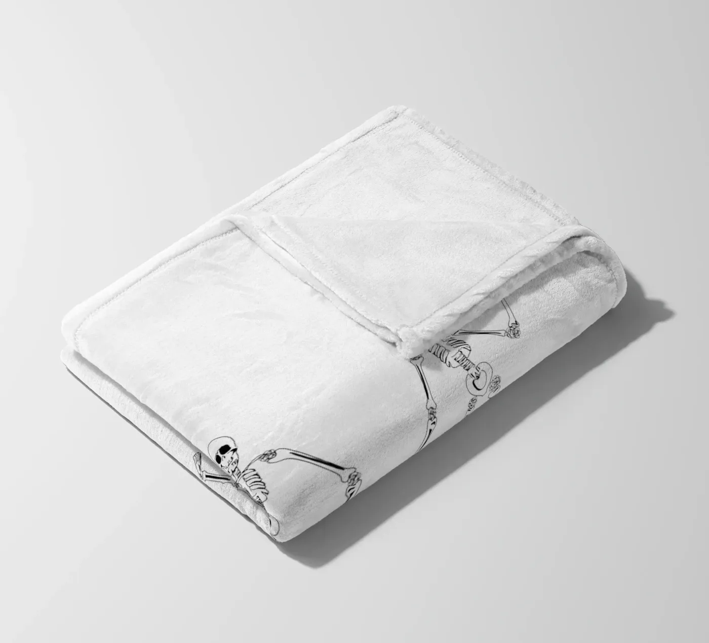 Dancing Skeletons fleece blanket by anisillustration