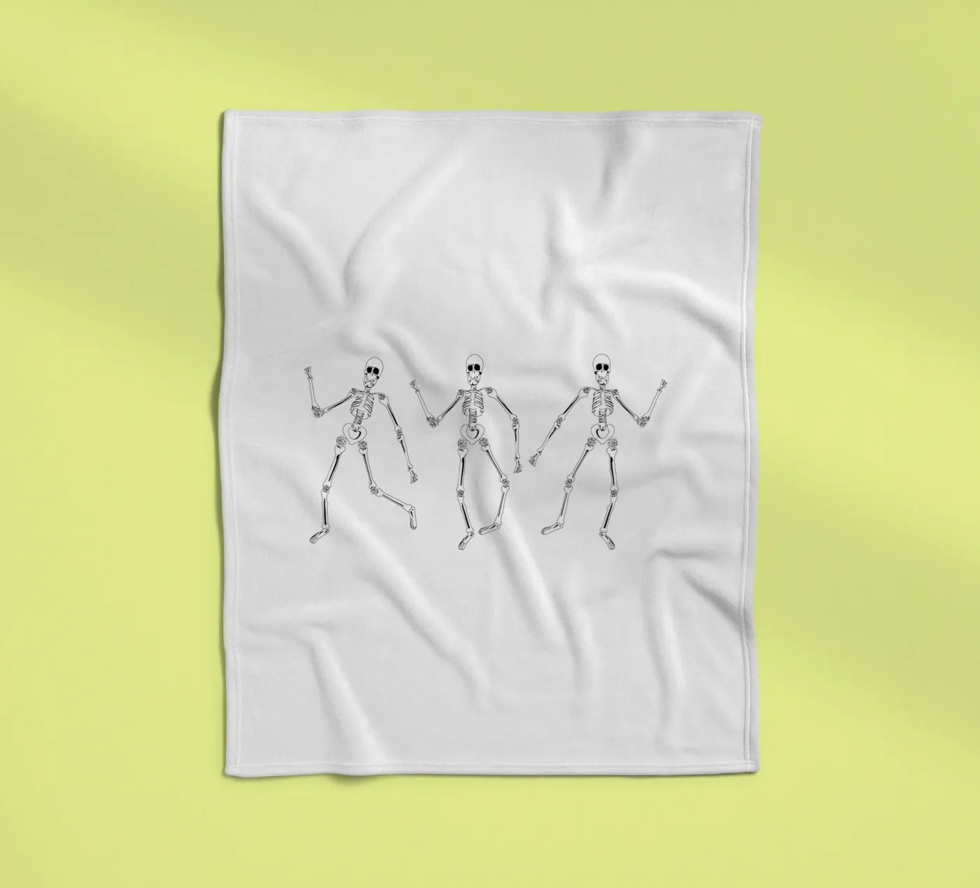 Dancing Skeletons fleece blanket by anisillustration