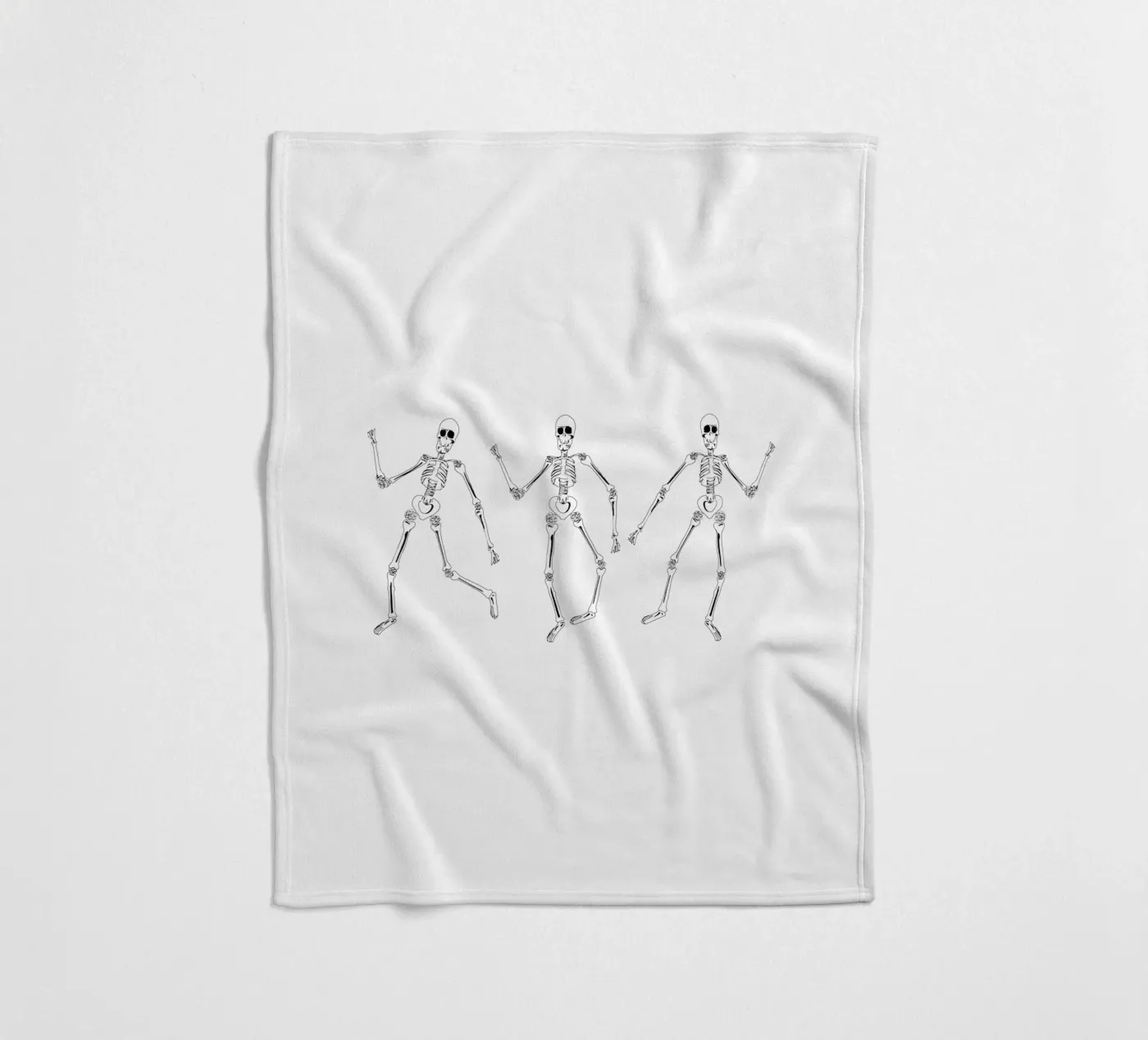 Dancing Skeletons fleece blanket by anisillustration
