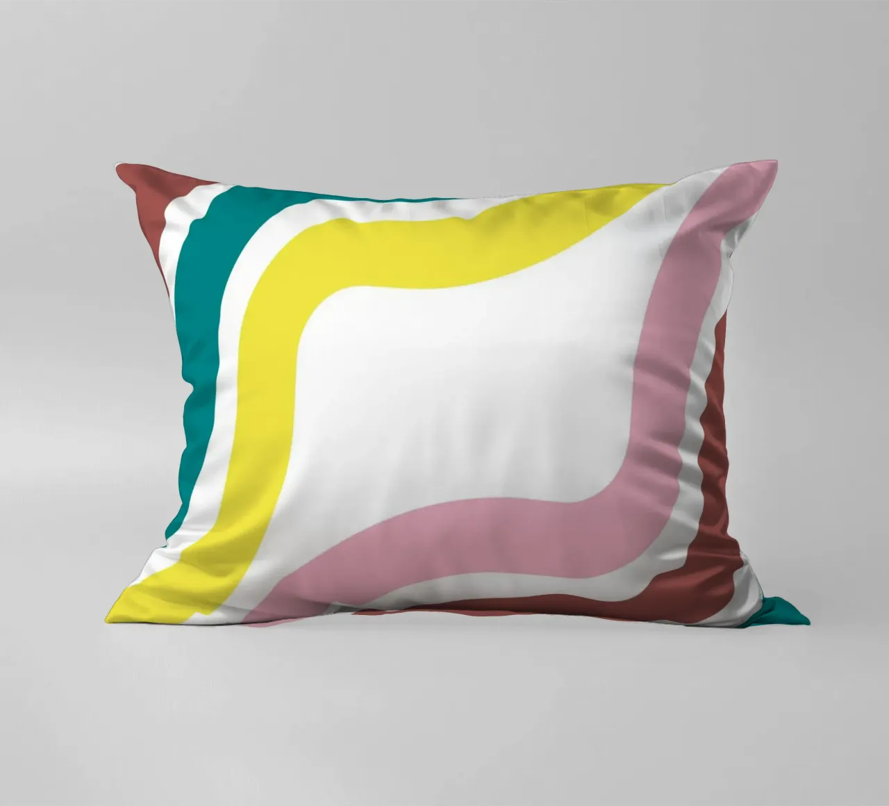 Waves vagues funky decorative cushion by cim_art