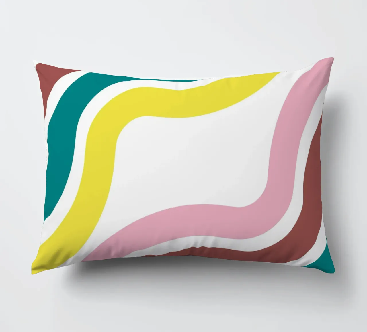 Waves vagues funky decorative cushion by cim_art