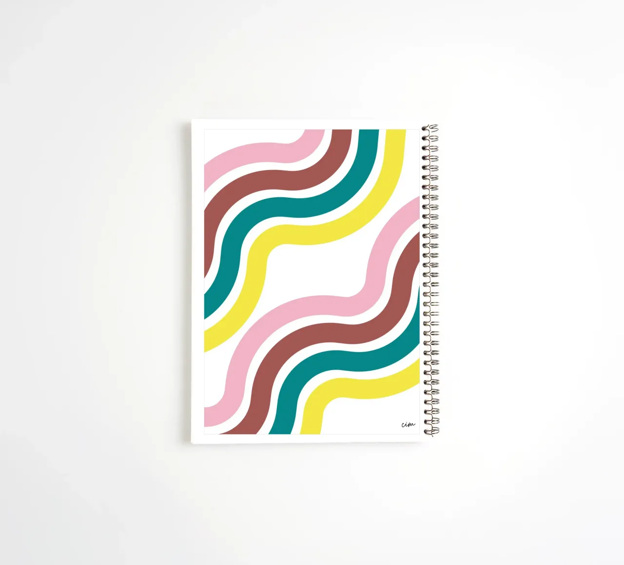 Waves vagues funky spiral notebook by cim_art