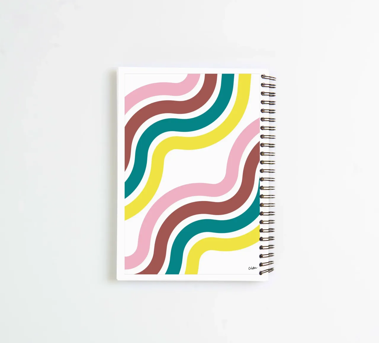 Waves vagues funky spiral notebook by cim_art