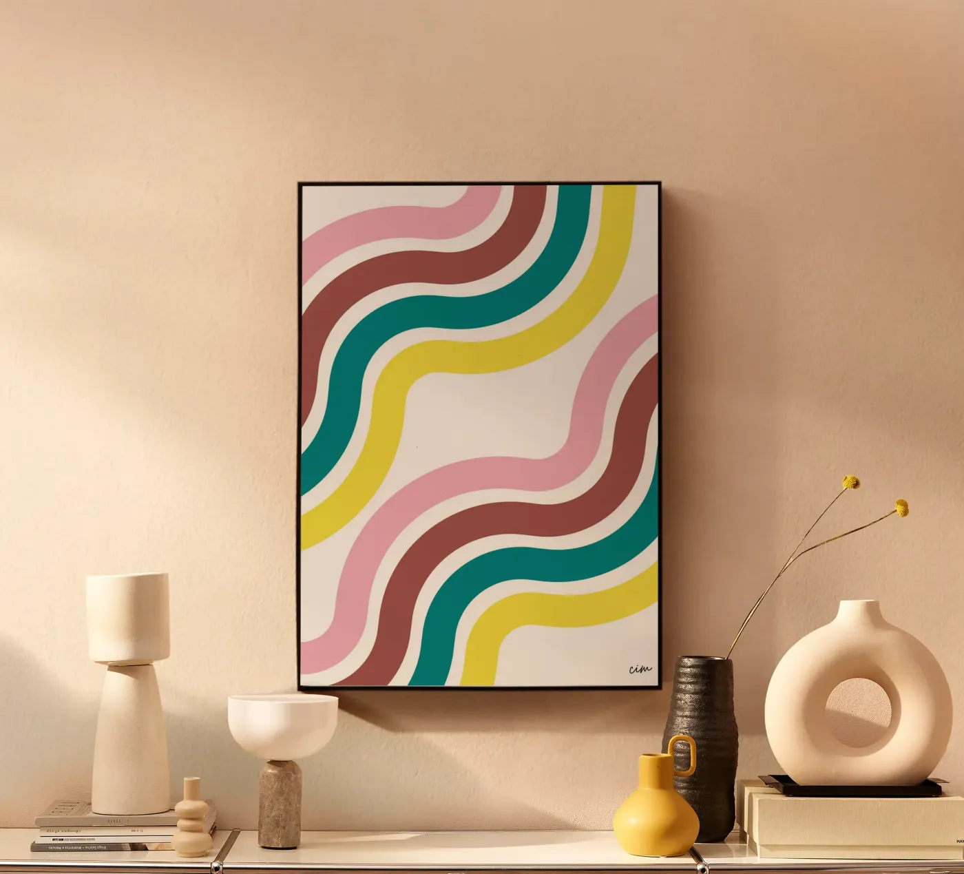 Waves vagues funky acryl van cim_art