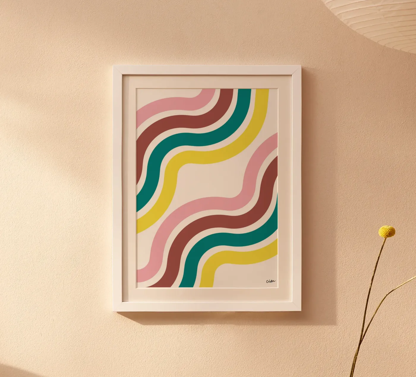 Waves vagues funky poster by cim_art