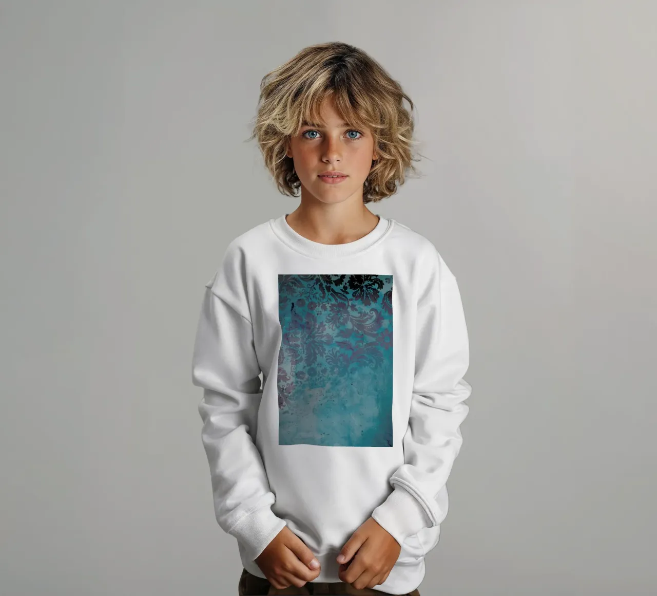 Grunge Damask felpa bambino da cafelab