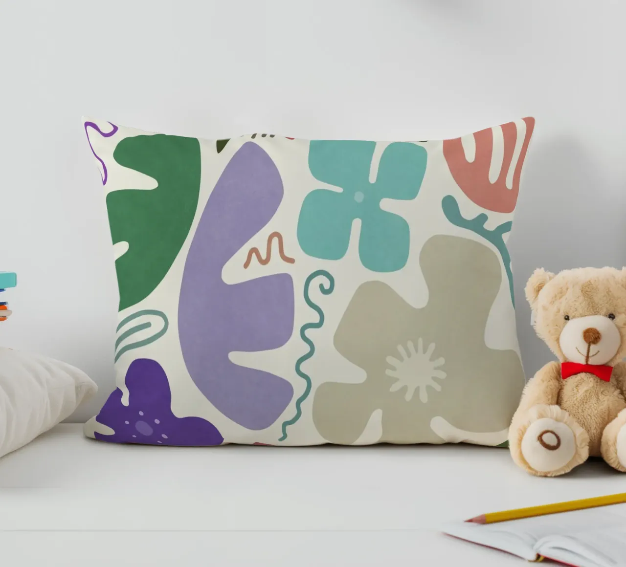 Floral Shapes decorative cushion by amini54