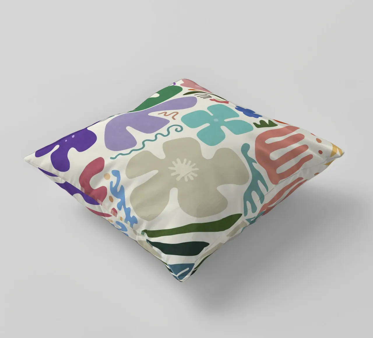 Floral Shapes decorative cushion by amini54