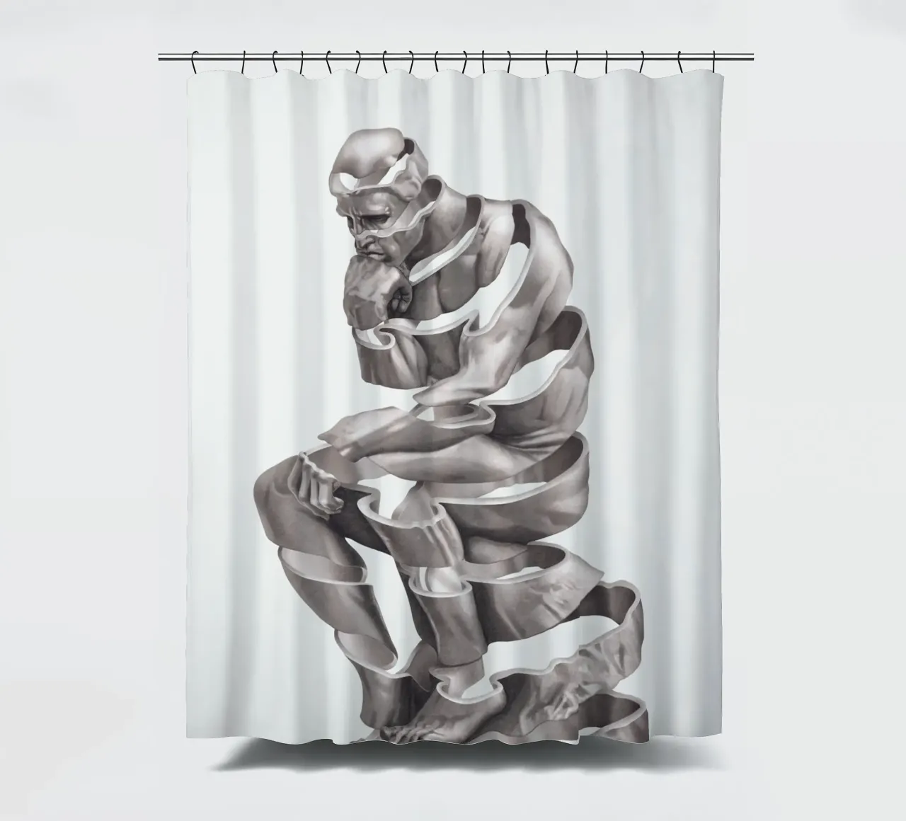 Minding Time shower curtain by Artascy Art