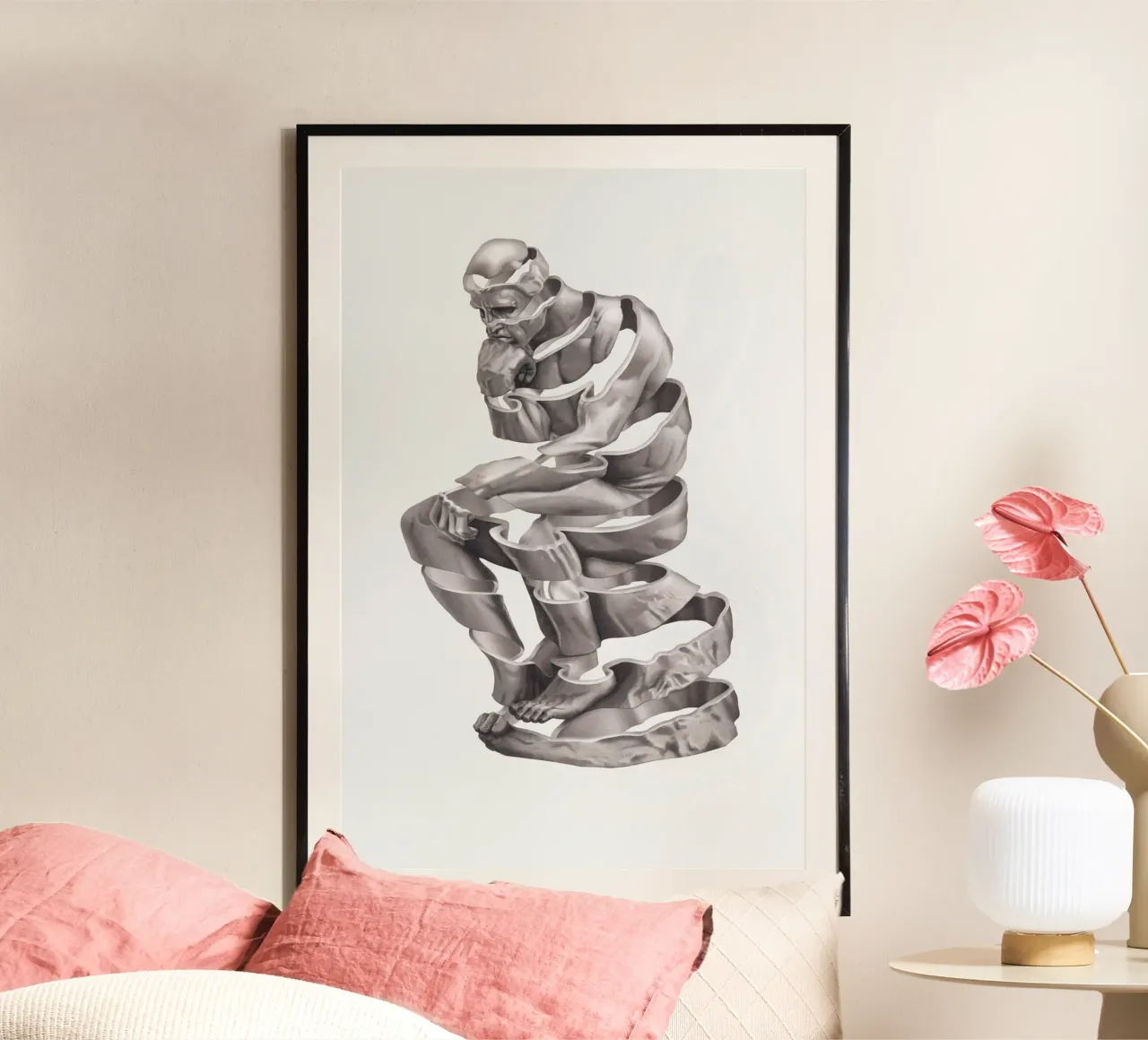 Ricordare il tempo poster con telaio in plastica da Artascy Art