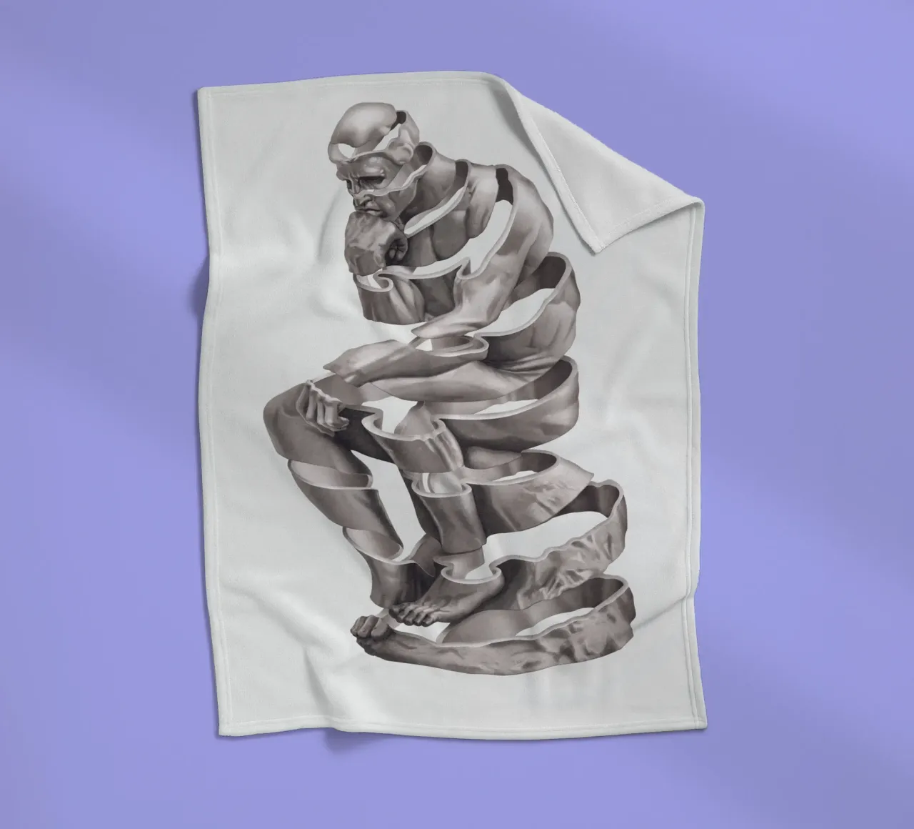 Minding Time fleece blanket by Artascy Art