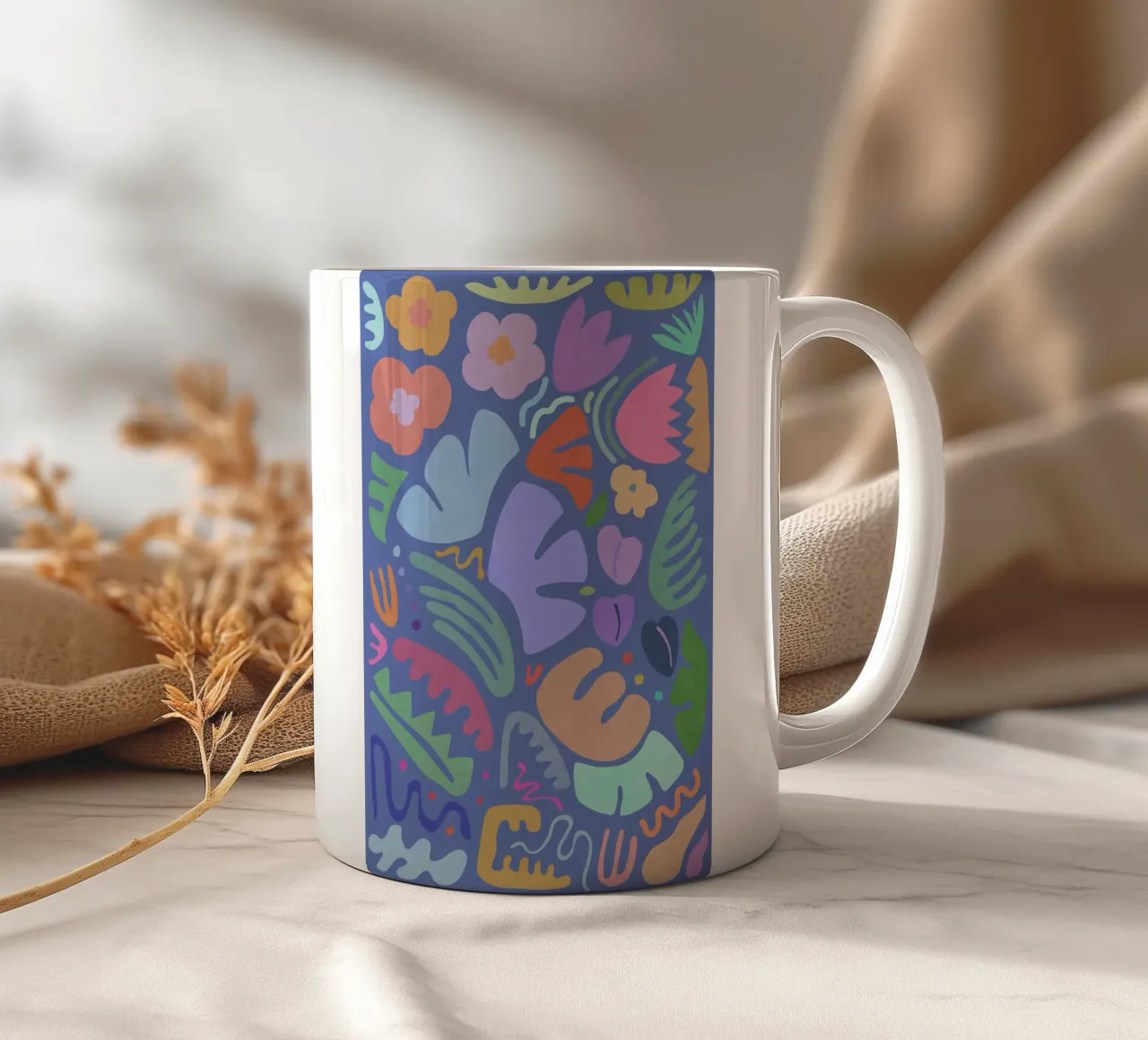 Forme floreali II tazza in ceramica da amini54