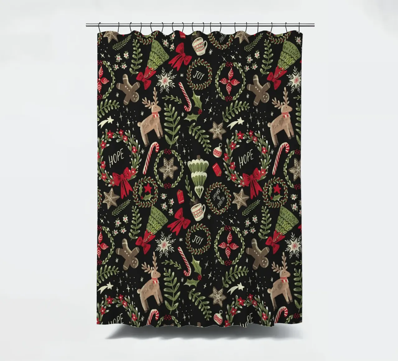 Magical Christmas Pattern tenda da doccia da anisillustration