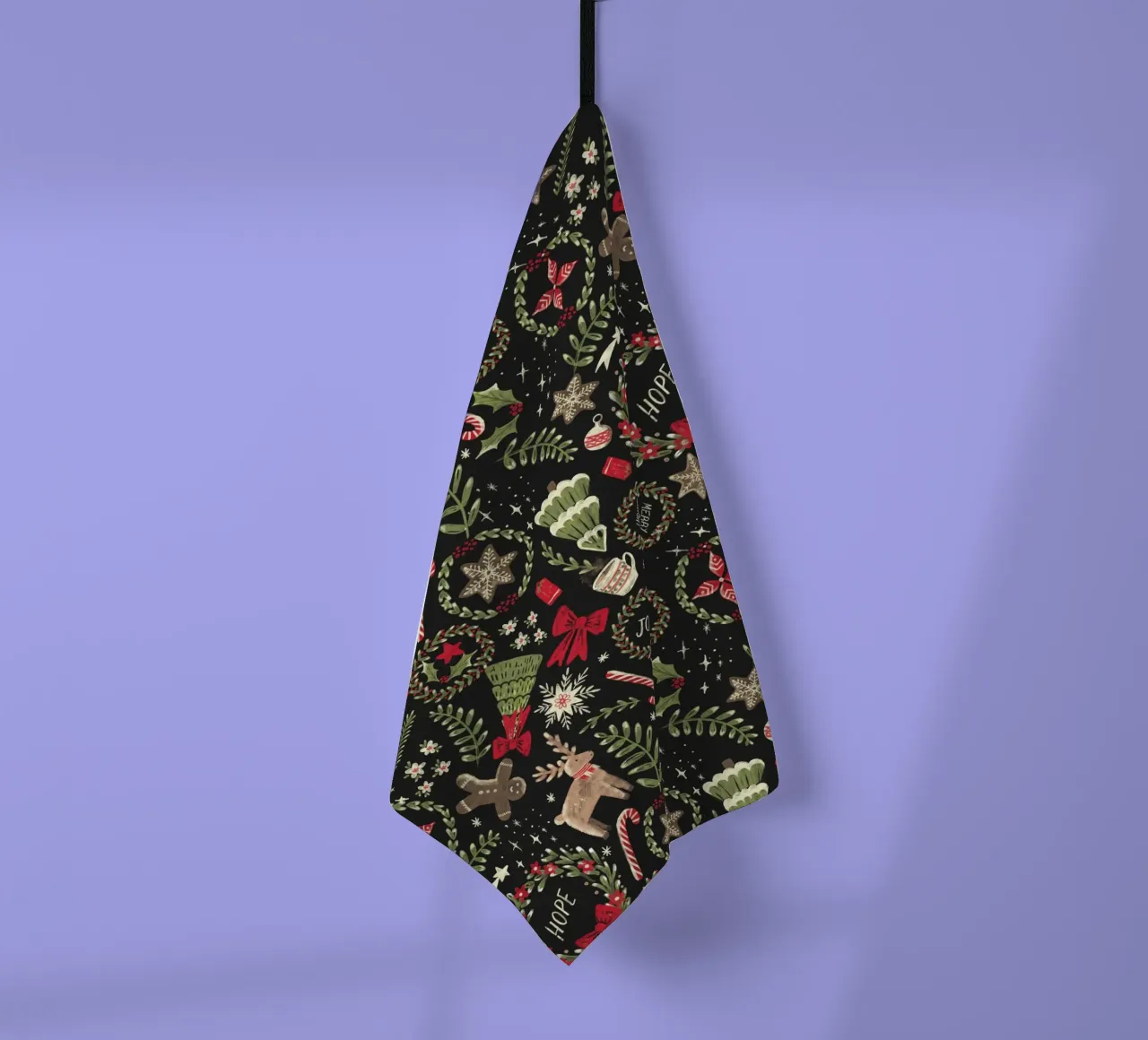 Magical Christmas Pattern canovaccio da cucina da anisillustration