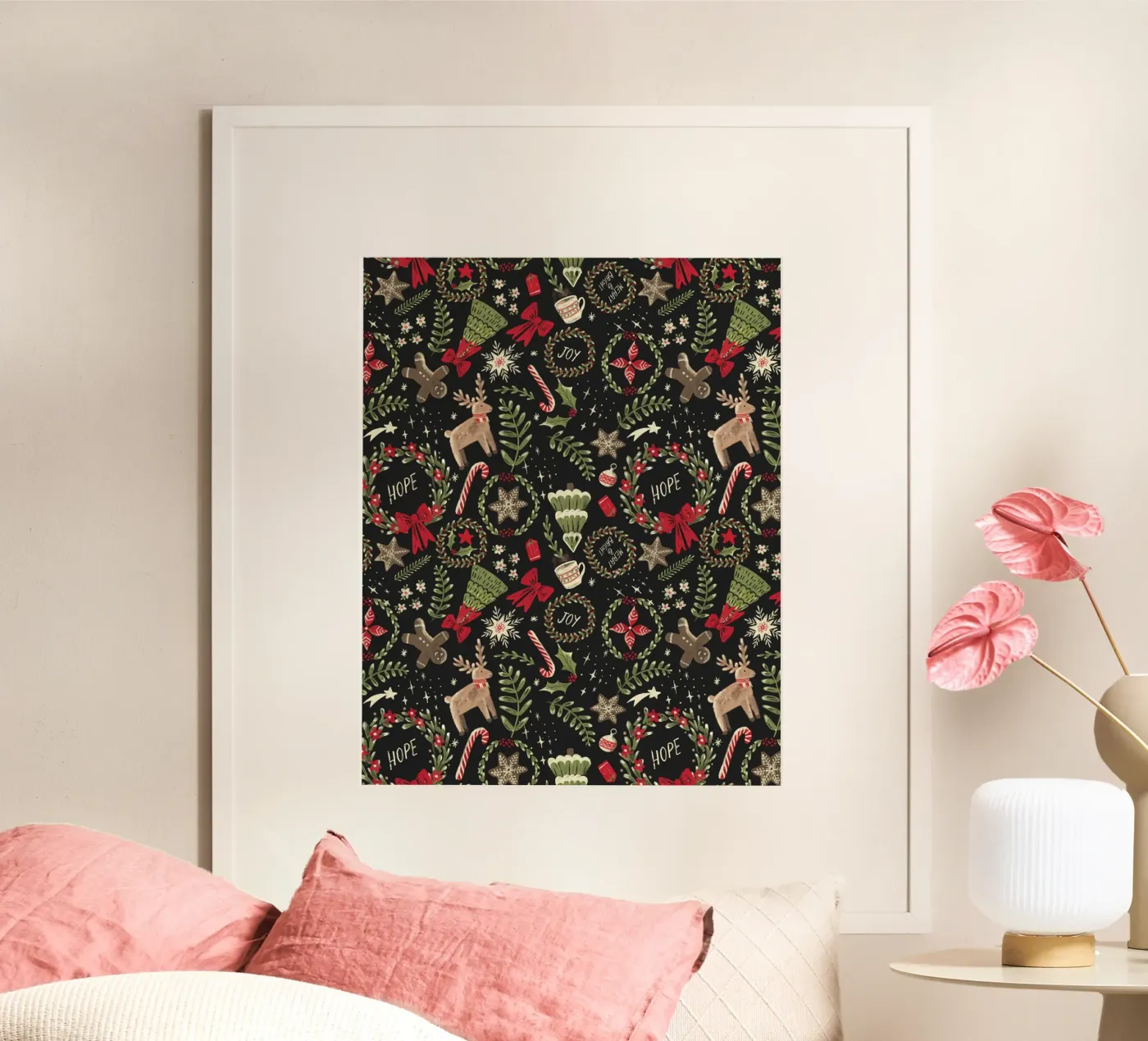 Magical Christmas Pattern poster da anisillustration