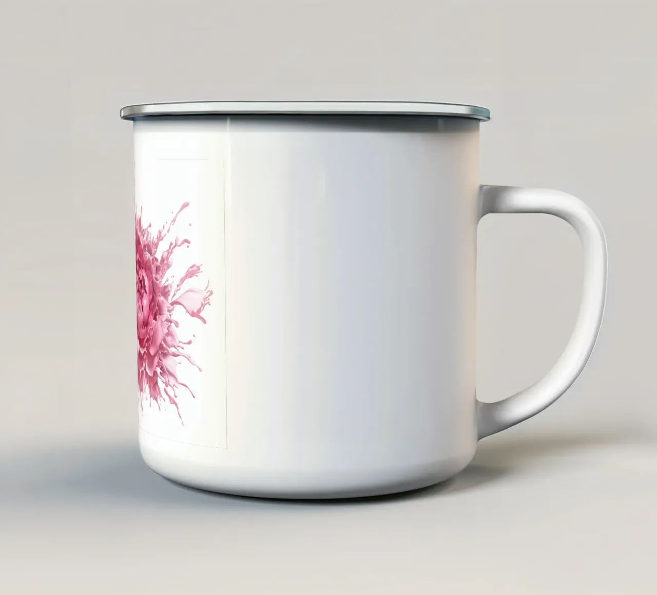 La felicità fiorisce dall'interno tazza in smalto da Artascy Art