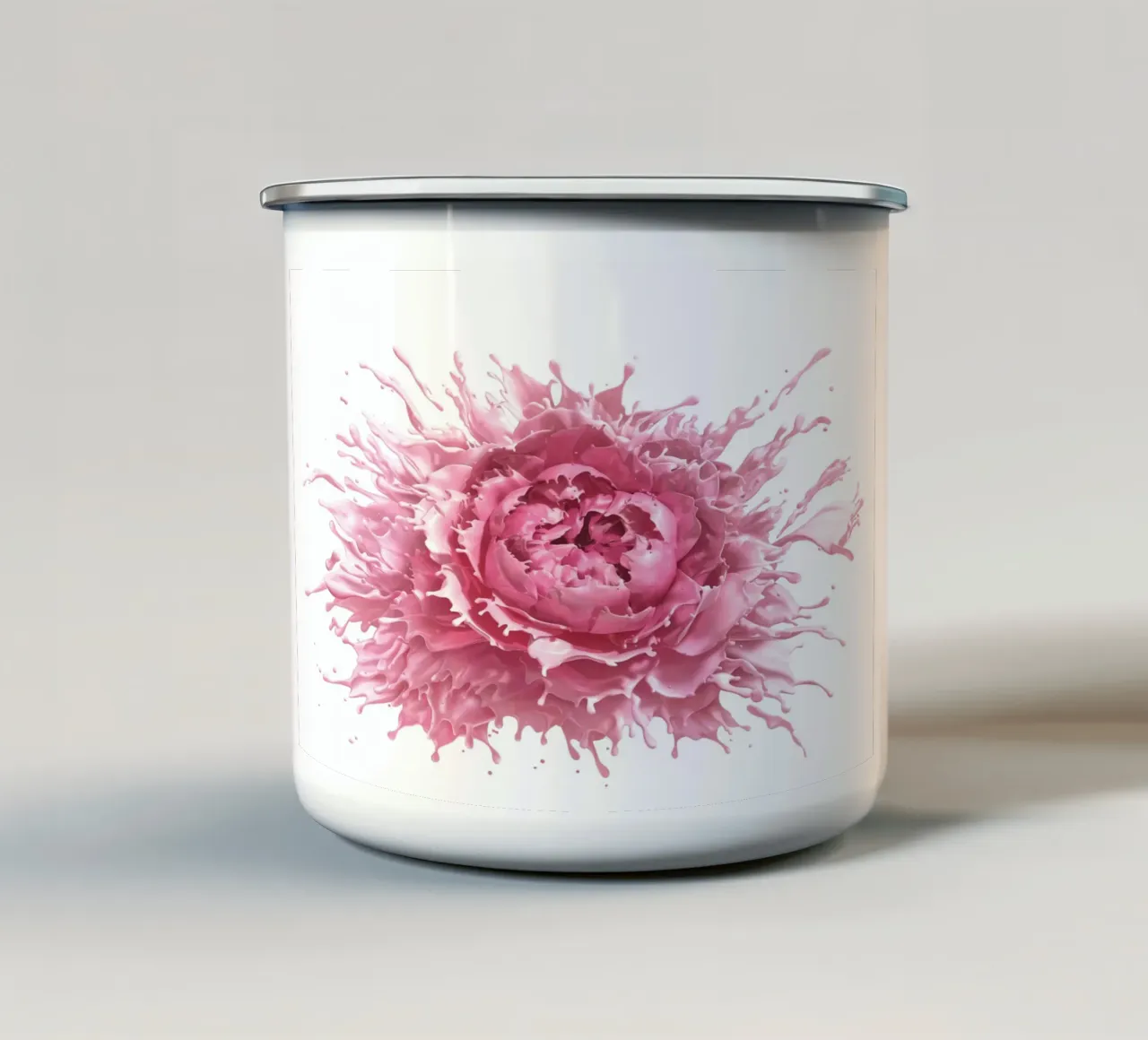 La felicità fiorisce dall'interno tazza in smalto da Artascy Art