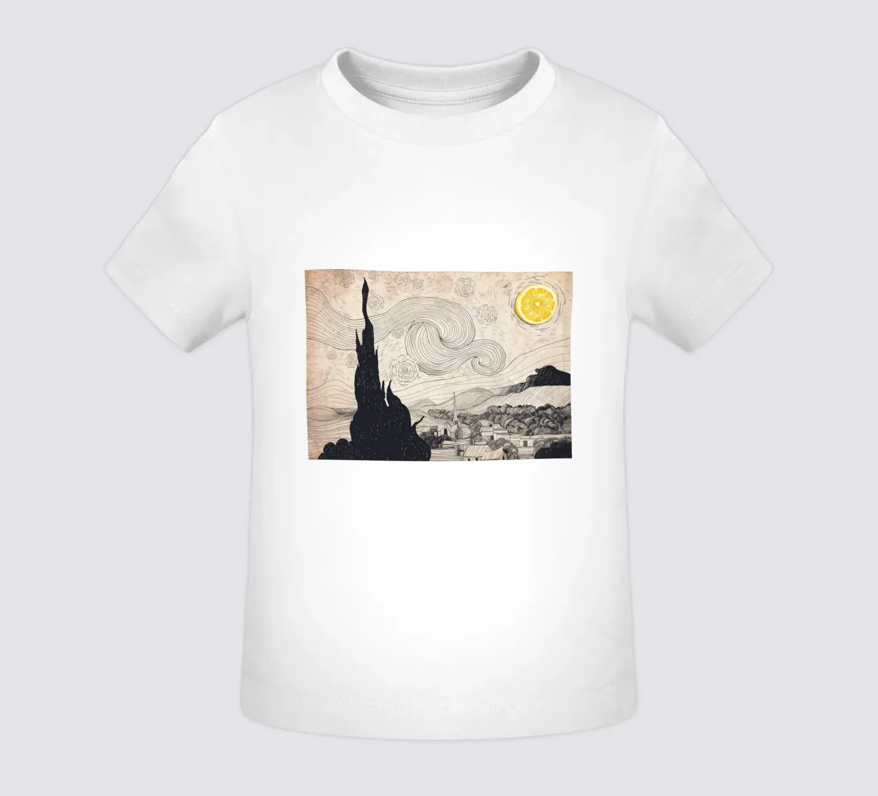 The Starry Night baby t-shirt by Artascy Art
