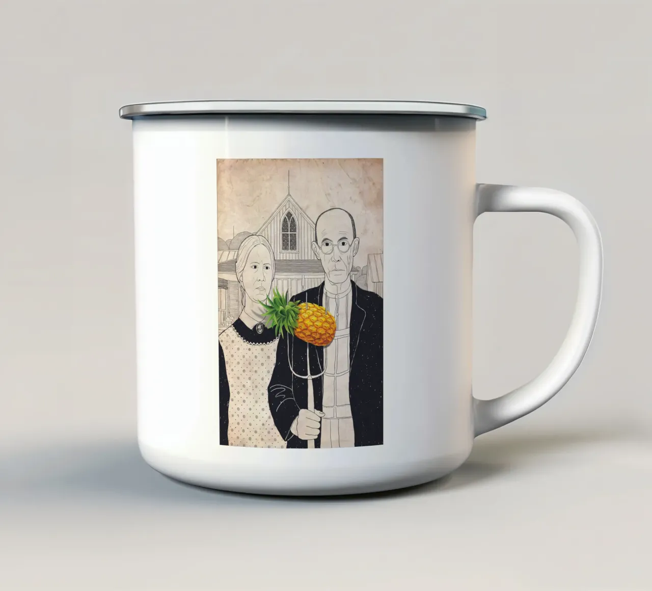 Il raccolto tazza in smalto da Artascy Art